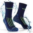 Calcetines de esquí impermeables para hombre, calcetines altos y cálidos para hombre, calcetines térmicos para esquí hasta la rodilla 2