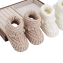 Calcetines de invierno para bebés de 0 a 12 meses Calcetines de un solo color tejidos de algodón Calcetines unisex cálidos para recién nacidos y bebés 4