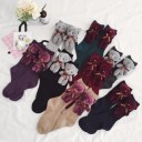 Calcetines de lana para mujer con osito de peluche en 3D 1
