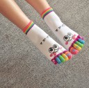 Calcetines de mujer con puntera y ojos 5