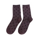 Calcetines de mujer con purpurina y lunares 9