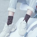 Calcetines de mujer con purpurina y lunares 3