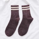 Calcetines de mujer con purpurina y rayas 18