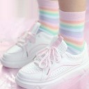 Calcetines de mujer con rayas de colores 13
