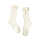 Calcetines de niña Calcetines de un solo color con lazos de perlas Calcetines suaves de algodón para niños Calcetines elegantes 2
