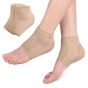 Calcetines de talón de gel hidratante con efecto antideslizante y alta elasticidad Contra grietas y callosidades Color negro 4