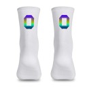 Calcetines deportivos de compresión blancos profesionales unisex EU 39-46 reflectantes transpirables para ciclismo al aire libre de nailon 1