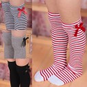 Calcetines hasta la rodilla con lazo para niñas 1