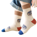 Calcetines infantiles para niños 5 pares Calcetines de colores con motivos de perros Calcetines suaves de acrílico para niños Con borde 5