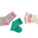 Calcetines infantiles unisex 3 pares Calcetines de colores con rayas, lunares y estampado de niña Algodón poliéster elastano Calcetines 3