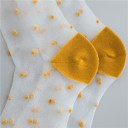 Calcetines transparentes de mujer con lunares 10