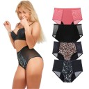 Calcinhas menstruais 4 camadas Lados rendados Fibra de bambu elastano Absorventes reutilizáveis para proteção menstrual 2