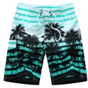 Calções de Praia Masculinos com Palmeiras J2762 7