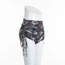 Calções femininos com padrão camuflado 6