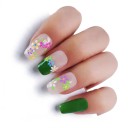 Calcomanías para uñas que brillan en la oscuridad 30 hojas Motivos 3D neón Mariposas Corazones Flores y frutas Decoraciones autoadhesivas Para nail 6