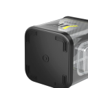 Căldare pliabilă pentru pescuit YUZHIYUAN transparentă 20 cm plastic fermoar capac negru recipient transparent pentru pești vii și apă 3