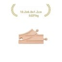 Cale de lem mică cu bifurcație 10,2 x 6,8 x 1,2 cm Împărțirea traseului în două direcții Element practic pentru crearea ramificațiilor și extinderea căii ferate din lemn 2
