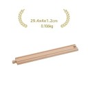 Calea ferată dreaptă super lungă din lemn 29,4 x 4 x 1,2 cm pentru trenuri Culoar drept lung pentru extinderea căii ferate din lemn 2
