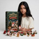 Calendar Advent 2026 Set de construcție 24 figurine de Crăciun din cărămizi Cu cârlige pentru suspendare Înălțime 7–9 cm Ornamente pentru bradul 4