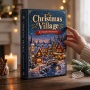 Calendar Advent 24 figurine de Crăciun Case acoperite cu zăpadă și magazine Sat de Crăciun Biserică brutărie și oficiu poștal Decorațiune pentru raft 2