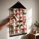 Calendar Advent de Crăciun Suspendat cu 24 de buzunare Formă de casă 48,5 x 119 cm Țesătură din bumbac Calendar textil pentru cadouri mici 2