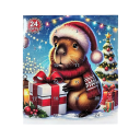 Calendar de Advent cu Kapybara 26 x 18 cm Calendar de Advent cu decorațiuni Kapybara 24 feronerie Decorațiune de Crăciun Calendar cadou 1