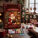 Calendare de Advent cu figurine de Crăciun 24 buc Ozdobe pentru brad cu bucle de suspendare Decorațiuni de Crăciun și cadou pentru copii și adulți 5