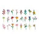 Calendário de Advento Conjunto de Flores Margaridas 24 pcs Flores de Plástico Dobráveis Bouquet para Montar Vermelho e Verde Presente de Natal 6