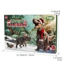 Calendario de Adviento con dinosaurios 23 x 34 x 4 cm Set de figuras de plástico de dinosaurios que brillan en la oscuridad Calendario navideño 3