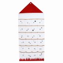 Calendario de Adviento Navideño Colgante con 24 Bolsillos Forma de Casa 48,5 x 119 cm Tela de Algodón Calendario de Tela para Pequeños Regalos 7