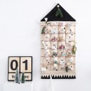 Calendario dell'Avvento di Natale Appeso con 24 Tasche Forma di Casetta 48,5 x 119 cm Tessuto di Cotone Calendario di Stoffa per Piccole 6