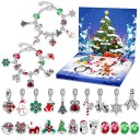 Calendario dell'Avvento di Natale con gioielli in argento Collana base 16/17/18/19/20 cm Lega Calendario dell'Avvento Albero di Natale e personaggi 2