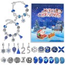 Calendario dell'avvento di Natale Renne di Babbo Natale Bracciali perline e numeri Lega Catena di base 16/17/18/19/20 cm Set di gioielli fai da te 2