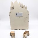 Calendario dell'avvento in legno con illuminazione LED Villaggio invernale con Babbo Natale 24 cassetti 22,5 x 10,5 x 35,5 cm Legno naturale 6