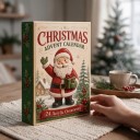 Calendário do Advento 24 figuras natalinas Figuras com motivos natalinos Vermelho, verde e creme Pai Natal, rena e boneco de neve Decoração e presente 5