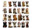 Calendário do Advento de Natal 26 x 18 cm Calendário de Gatos com Figuras de Gatos 24 Janelas Decoração de Natal Calendário de Presentes para Crianças 4
