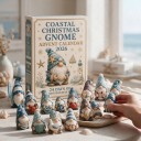 Calendrier de l'Avent 2026 24 figurines de Noël Lutins avec des motifs marins Coquillage ancre et phare Décoration de Noël maritime Cadeau 2