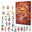 Calendrier de l'Avent de football 26 x 18 x 3 cm Plastique Calendrier de l'Avent de Noël avec figurines de footballeurs et accessoires Calendrier 2