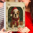 Calendrier de l'Avent de Noël 26 x 18 x 3 cm Pendentifs en acrylique Décorations de Noël pour chiens Calendrier de l'Avent avec décorations suspendues 3