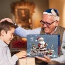Calendrier de l'Avent de pêcheur 31 x 23,5 x 3,2 cm Mélange de leurres, d'appâts en silicone et de grenouilles Calendrier de Noël avec des appâts 3