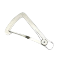 Calibrador dental 0–10 mm Acero inoxidable Escala por ambos lados Medidor preciso para laboratorio y clínica dental 1