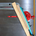 Calibre de inglete de aluminio para madera, plantilla de ángulo de precisión de 45 cm con mango, herramienta de medición de escuadra de carpintero 4