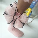 Calze lunghe da ragazza con fiocco 2