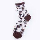 Calze trasparenti leopardate da donna 6