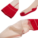 Calze vintage cubane sopra il ginocchio con cucitura lucida taglia universale elastan nylon ultra sottili trasparenti per outfit 12
