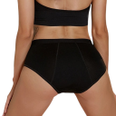 Calzoncillos Menstruales 4 Capas de Fibra de Bambú Algodón Spandex Ropa Interior Negra para Menstruación Reutilizables 3 Piezas 2