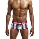 Calzoncillos tipo bóxer de rayas para hombre con agujero 2