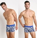 Calzoncillos tipo bóxer para hombre con flores A2708 1