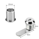 Cam Lock with 2 Keys 20 mm 46 mm Zinc Alloy Silver for Furniture and Mailbox Security 3