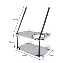 Cama colgante de dos niveles para gatos en la ventana 50 x 30 cm Ventosas y correas de nylon Malla Oxford Hamaca con pasaje 4